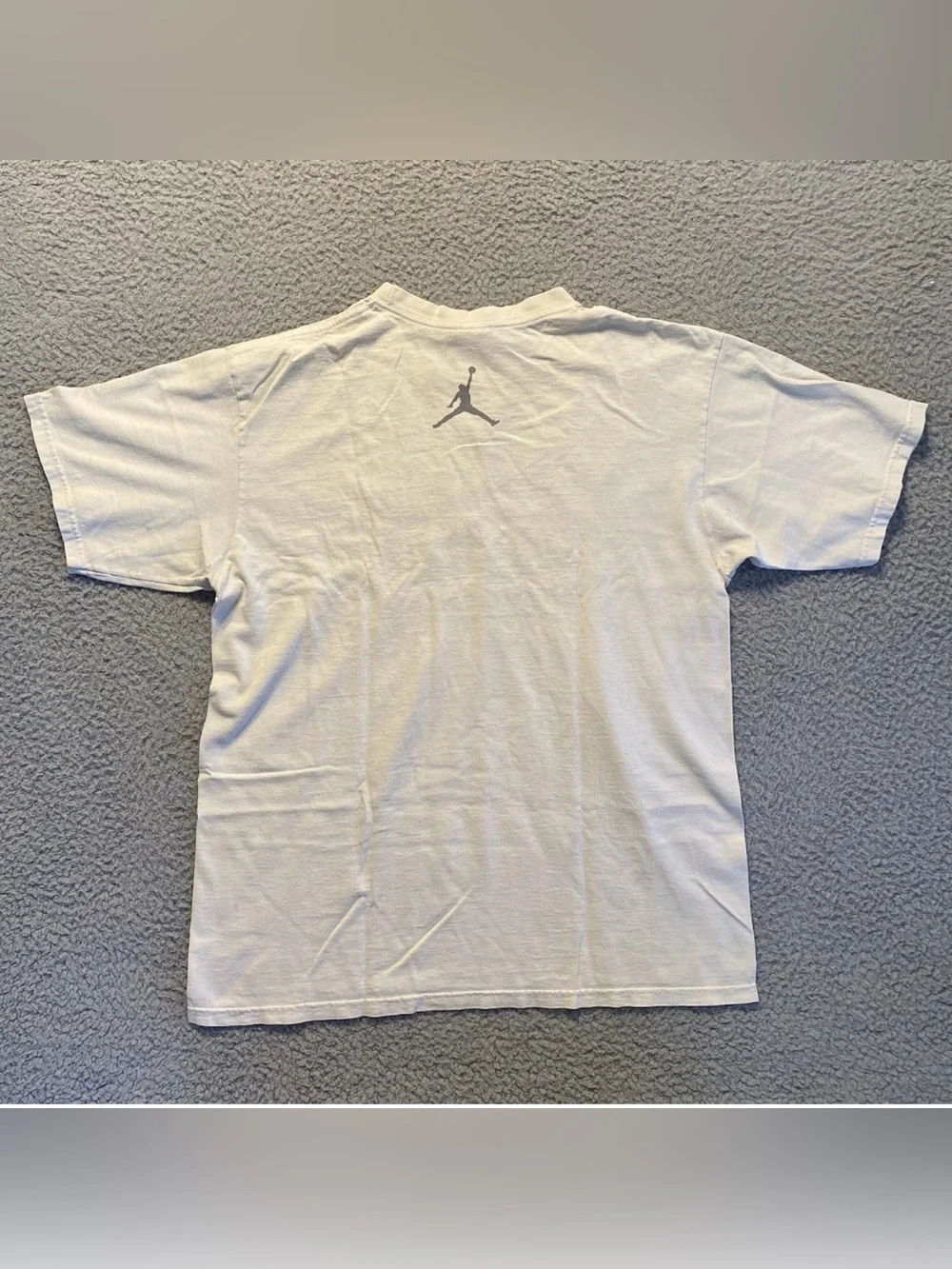 VTG 90s Nike Air Jordan 23 Jumpman White Tee Abstract Spell Out Logo Men Medium